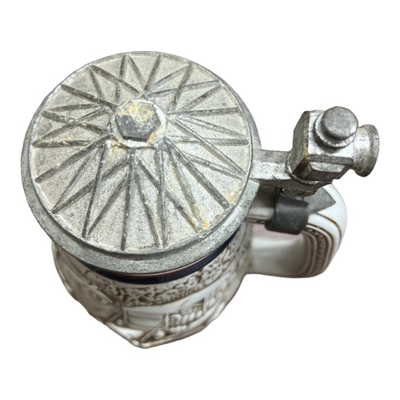 Avon Lidded Beer Stein Stanley Steamer Ford Model Bugatti beer mug vintage 1979 - Picture 7 of 8